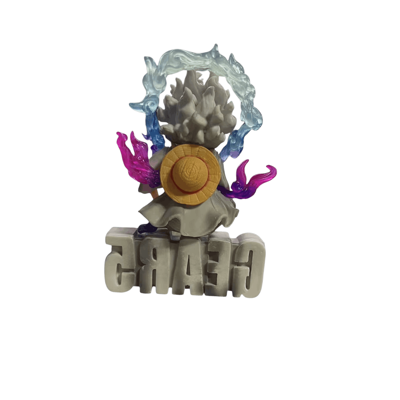 Figurine One Piece Luffy Gear 5 mini détails de la pose