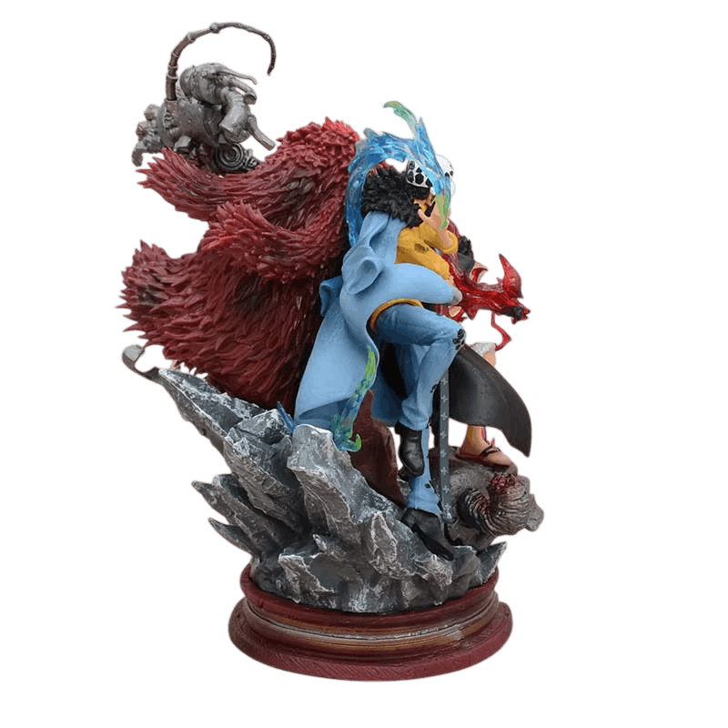 Figurine Luffy Kid Law trois capitaines One Piece - details