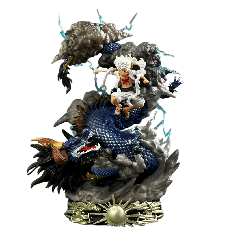 Diorama Luffy Gear 5 vs Kaido dragon One Piece - face