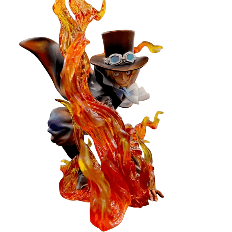 Figurine Sabo poing de flamme One Piece - profil