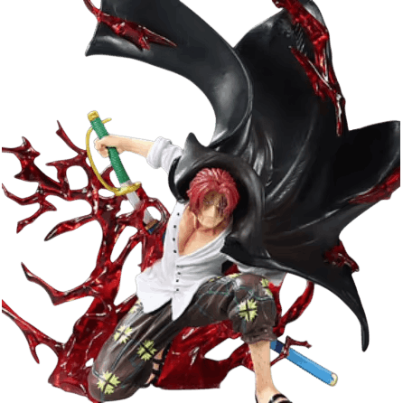 Figurine Shanks haki ecarlate One Piece - face