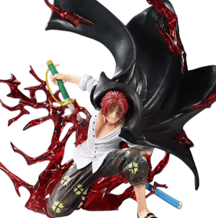 Figurine Shanks haki ecarlate One Piece - face