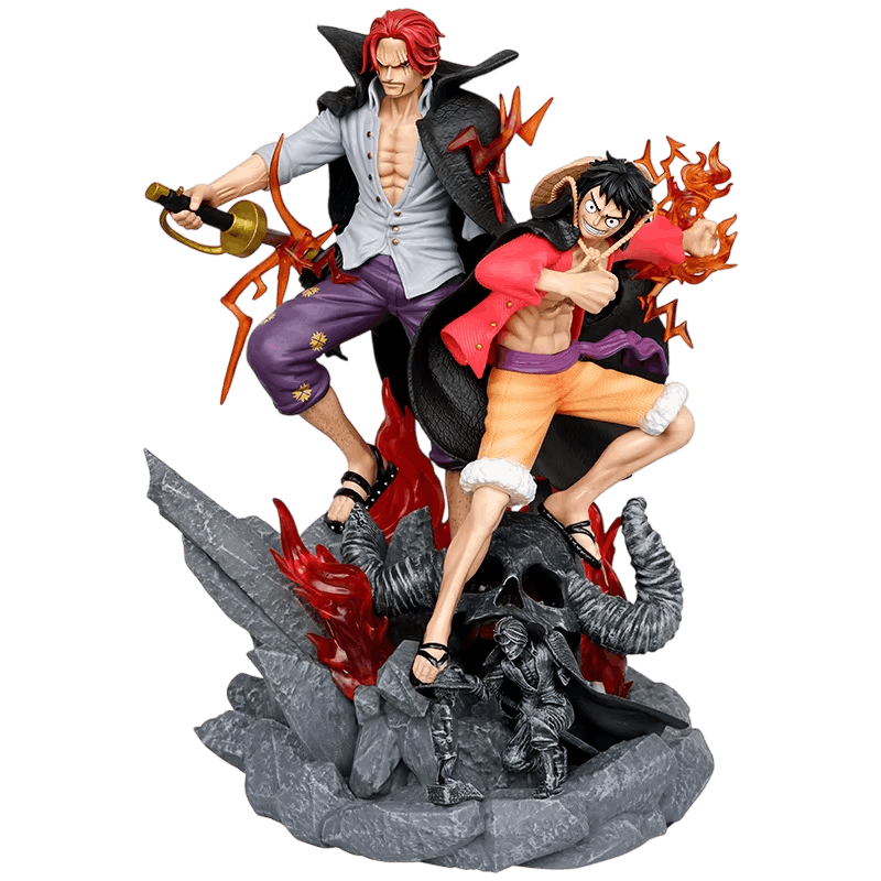 Figurine Shanks et Luffy la releve One Piece - face