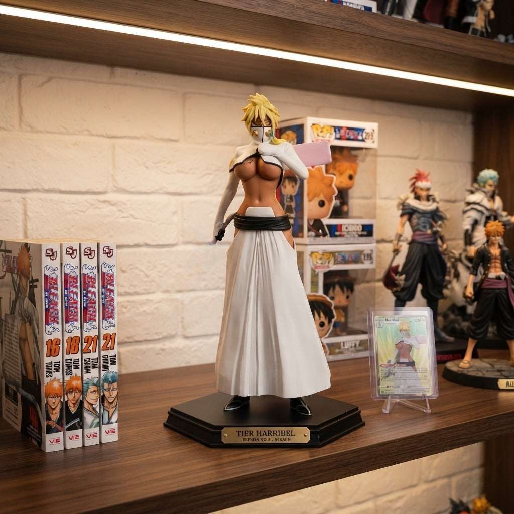 Figurine Tier Harribel exposée sur une étagère de collection Bleach