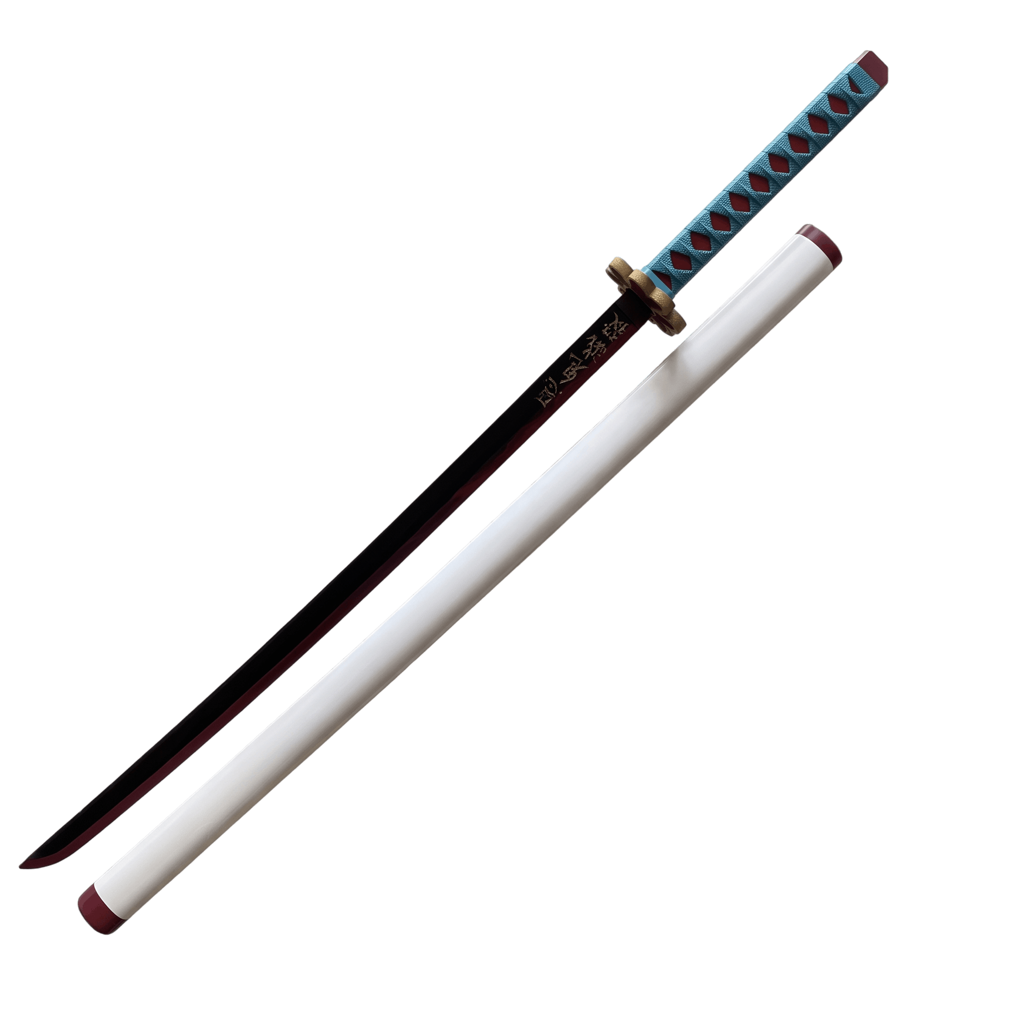 Katana Mitsuri Kanroji Demon Slayer — lame et fourreau, vue de face