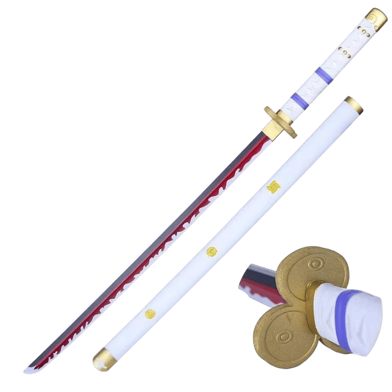 Katana Zoro One Piece — lame et fourreau, vue de face