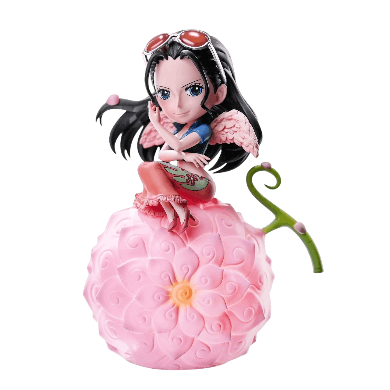 Lampe LED One Piece Nico Robin sur son Fruit du Démon fleuri - face
