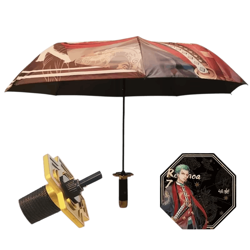 Parapluie Katana Manga – Poignée Sabre, 5 Modèles (Anti-UV) — Zoro, portrait