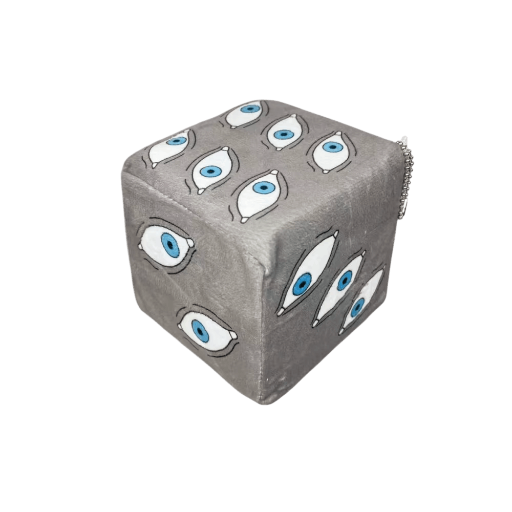 Peluche Prison Realm Jujutsu Kaisen – Cube, 2 Coloris — Gris, yeux bleus