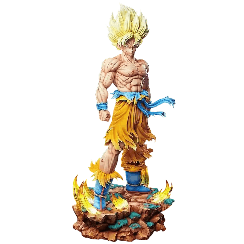 Statue Dragon Ball Z Goku Super Saiyan Namek socle LED