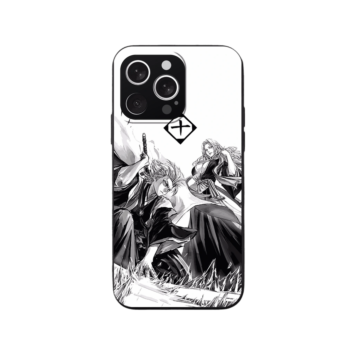 Coque iPhone Bleach – Tōshirō et Rangiku, dominante blanc