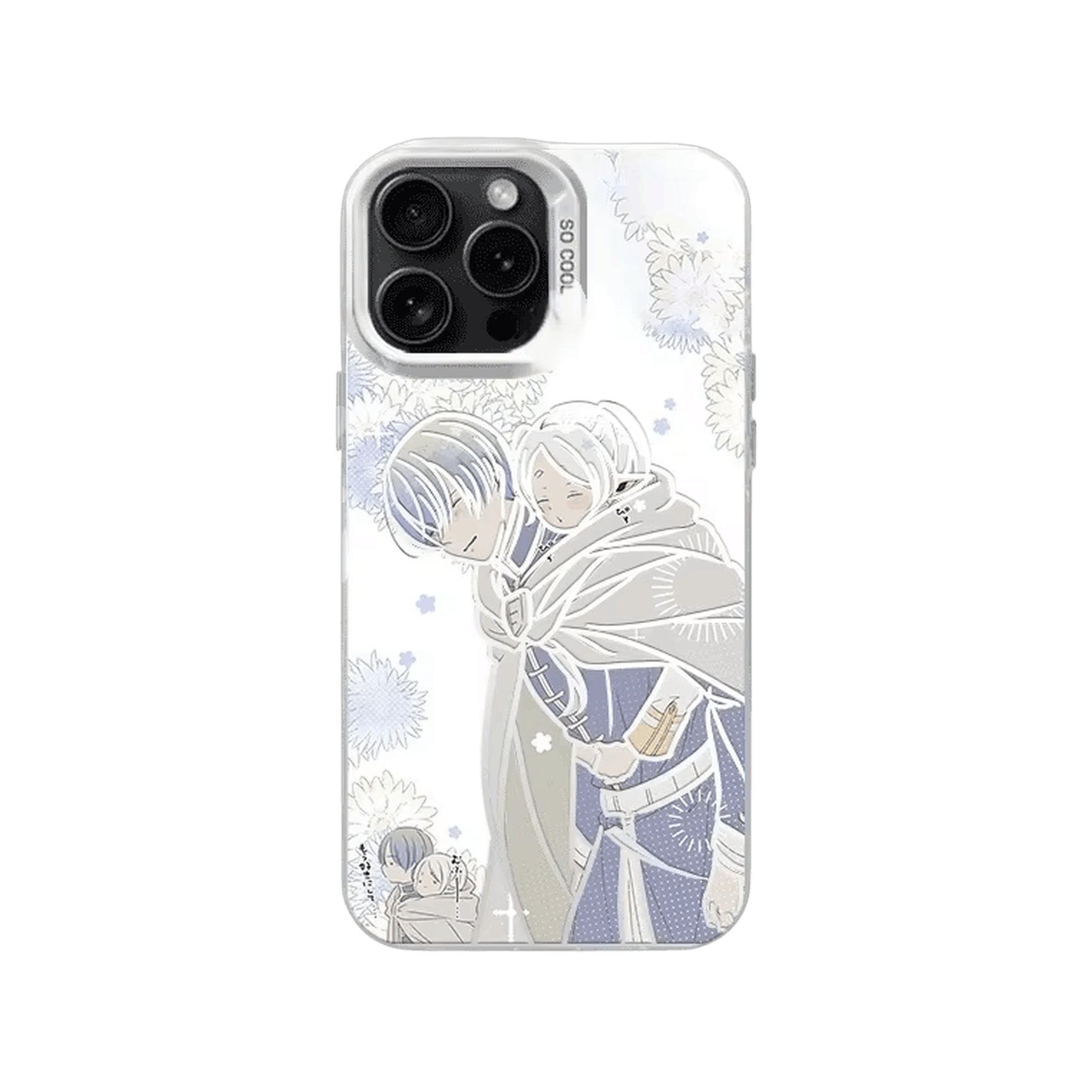 Coque iPhone Frieren – Himmel porte Frieren, dominante blanc bleuté
