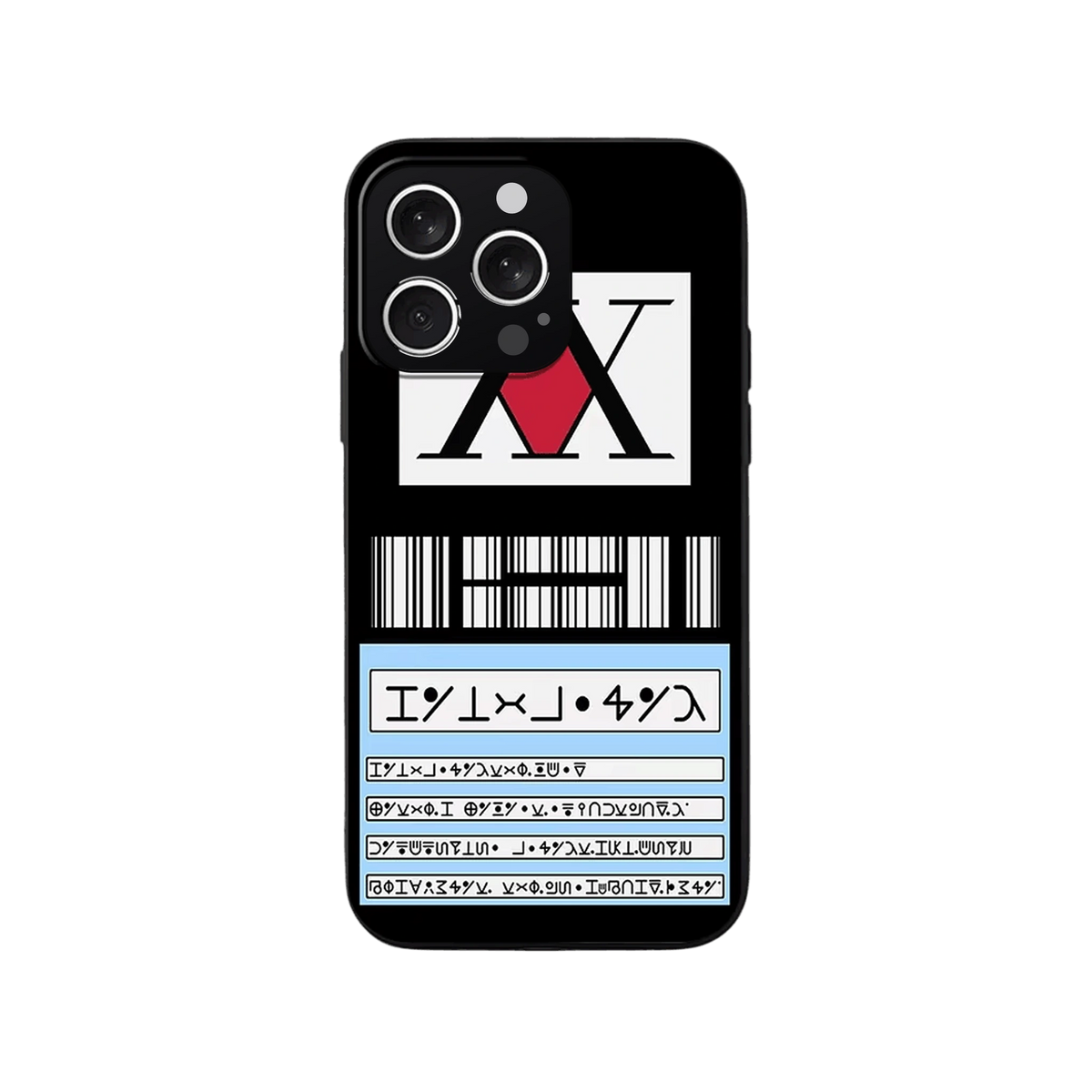 Coque iPhone Hunter x Hunter – Carte de Hunter, dominante noir et rouge