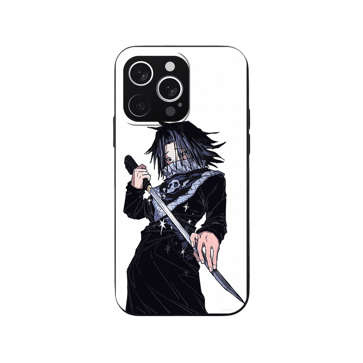 Coque iPhone Hunter x Hunter – Feitan, Lame Dégainée, dominante blanc et noir