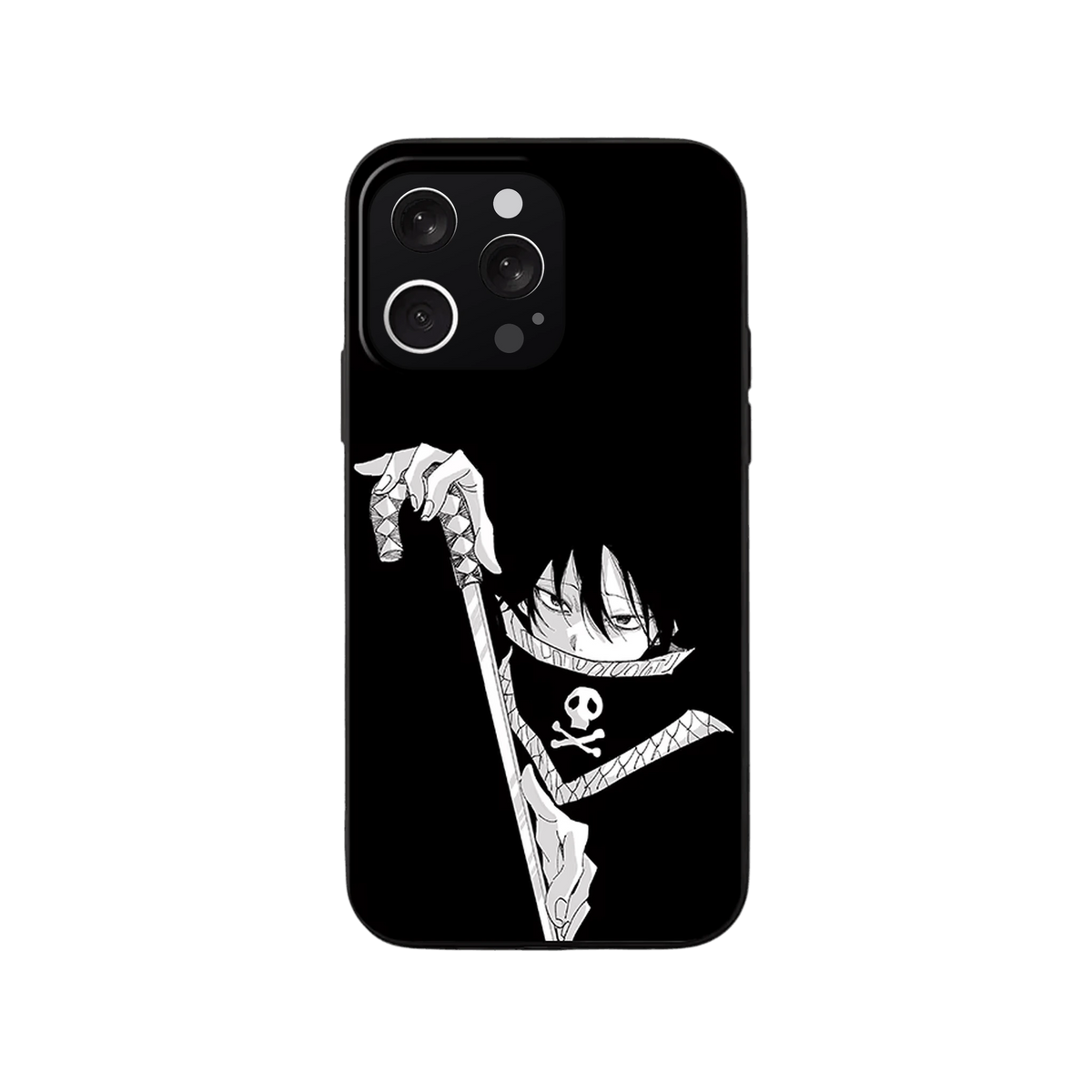 Coque iPhone Hunter x Hunter – Feitan, Trait Blanc, dominante noir