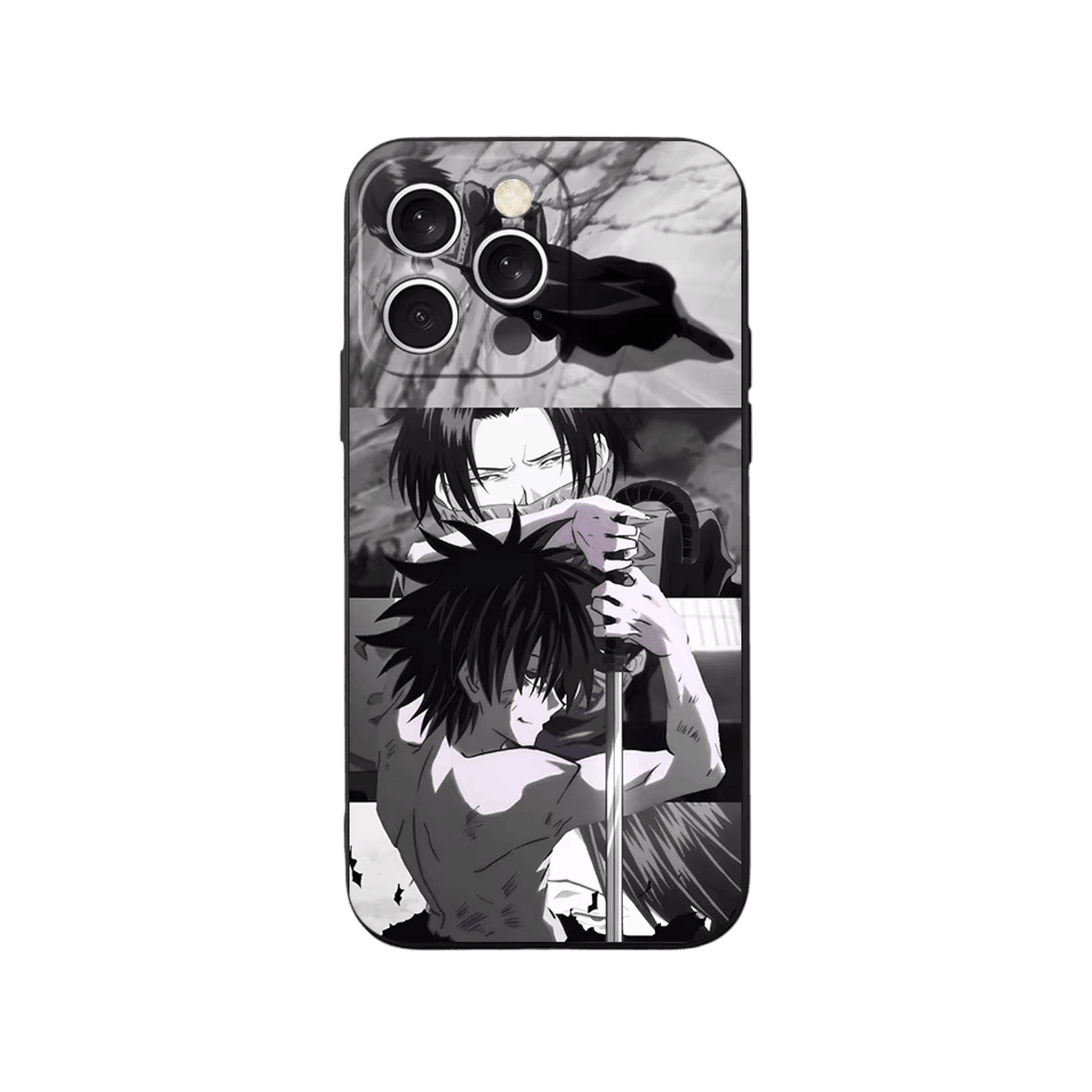 Coque iPhone Hunter x Hunter – Feitan, Triptyque Gris, dominante gris