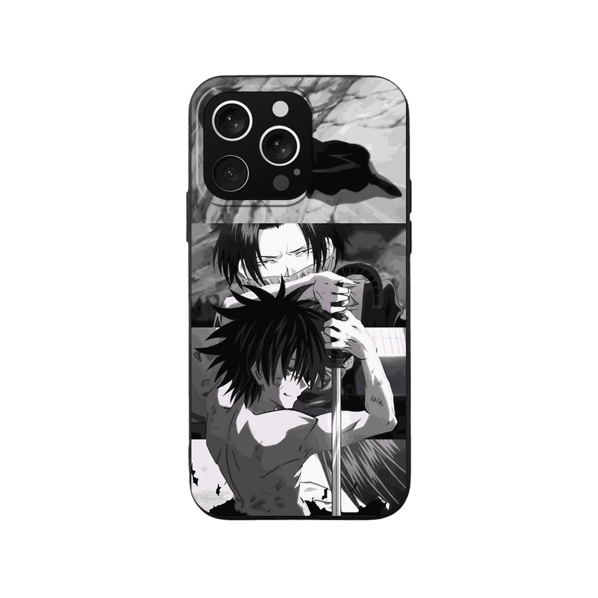 Coque iPhone Hunter x Hunter – Feitan, Triptyque Gris, dominante gris