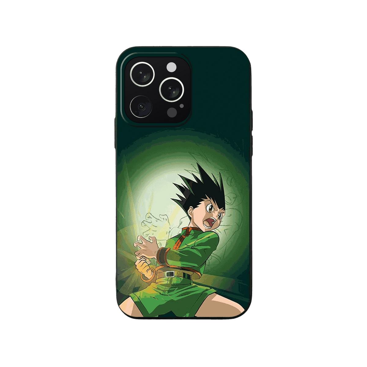 Coque iPhone Hunter x Hunter – Gon, Halo Vert, dominante vert sombre