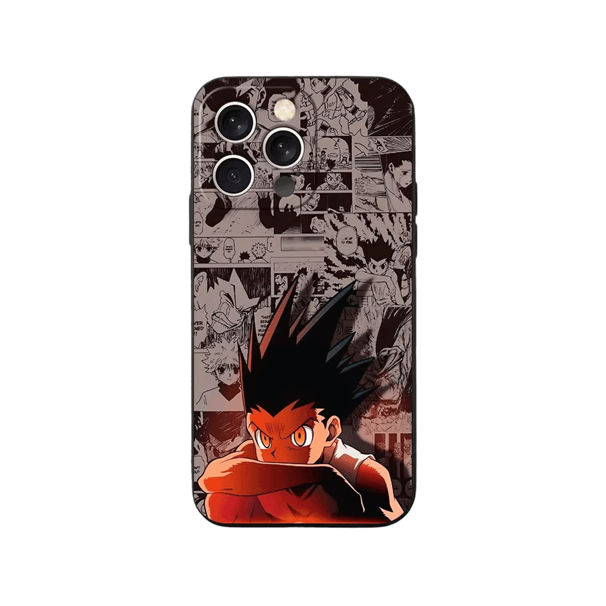 Coque iPhone Hunter x Hunter – Gon, Regard Rouge, dominante rouge sépia