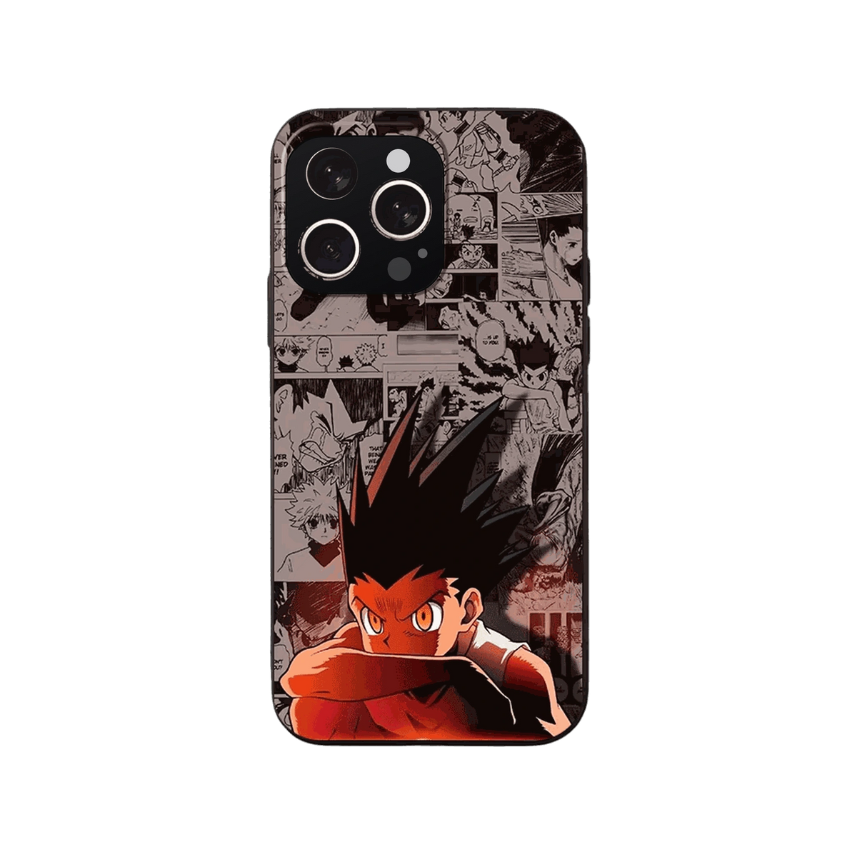 Coque iPhone Hunter x Hunter – Gon, Regard Rouge, dominante rouge sépia