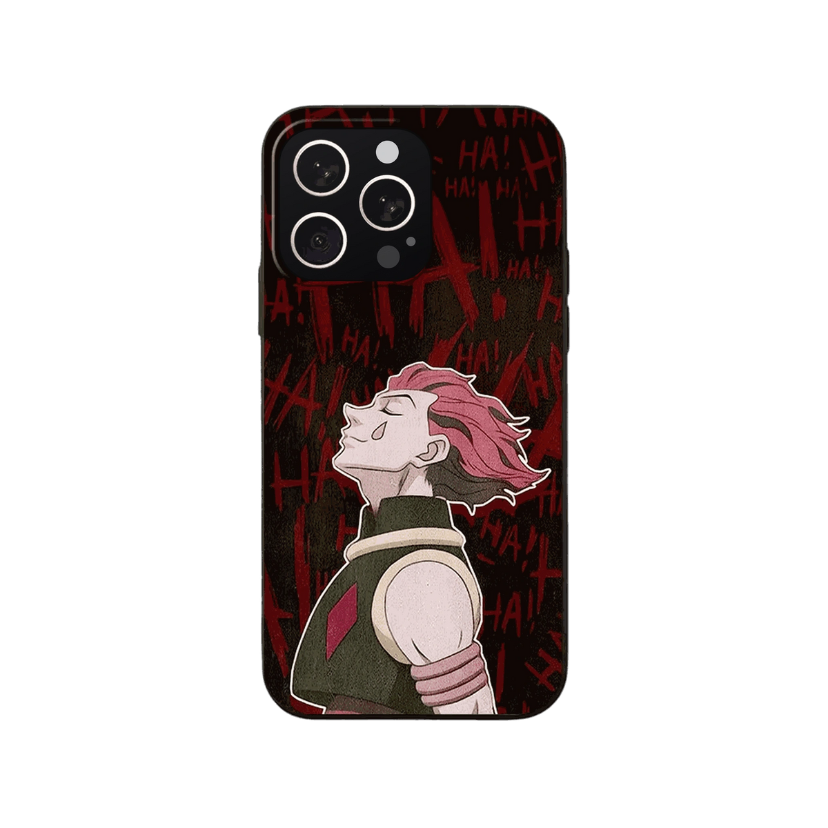 Coque iPhone Hunter x Hunter – Hisoka, Mur de Rires, dominante rouge sombre
