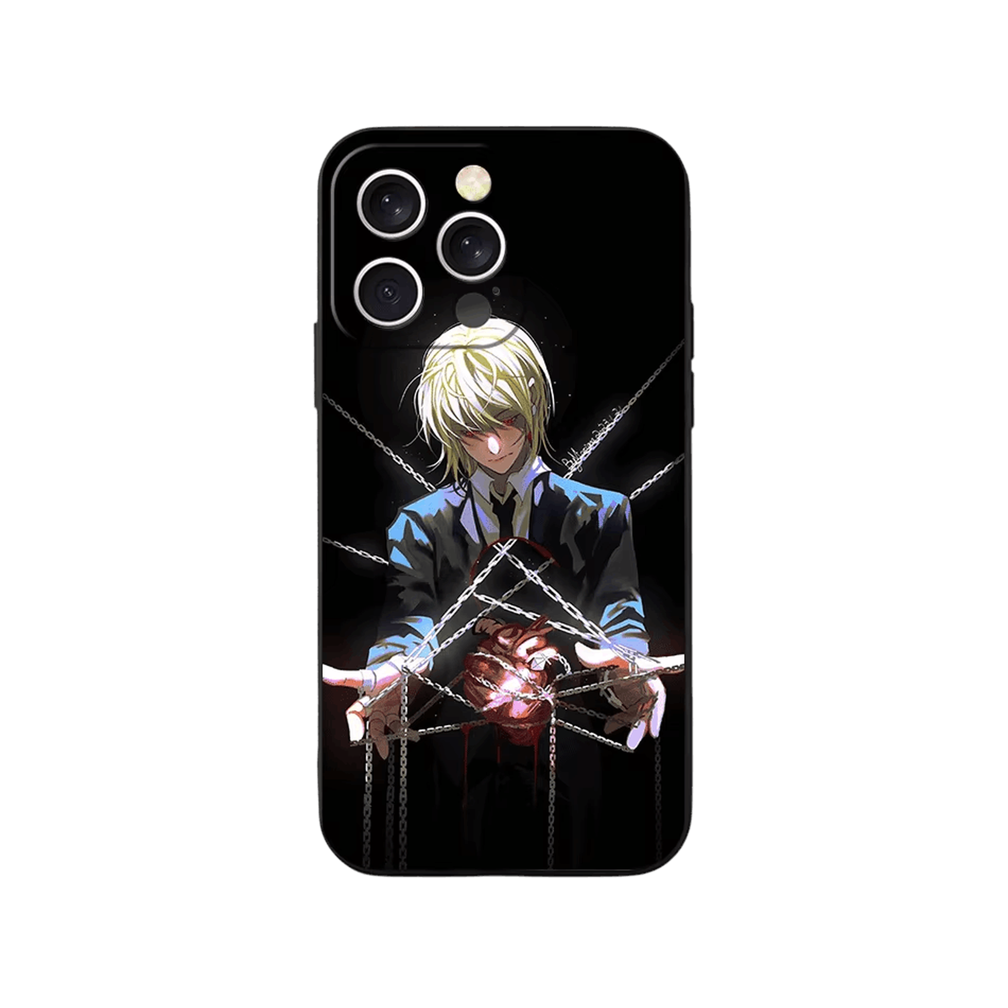 Coque iPhone Hunter x Hunter – Kurapika, le Serment, dominante noir