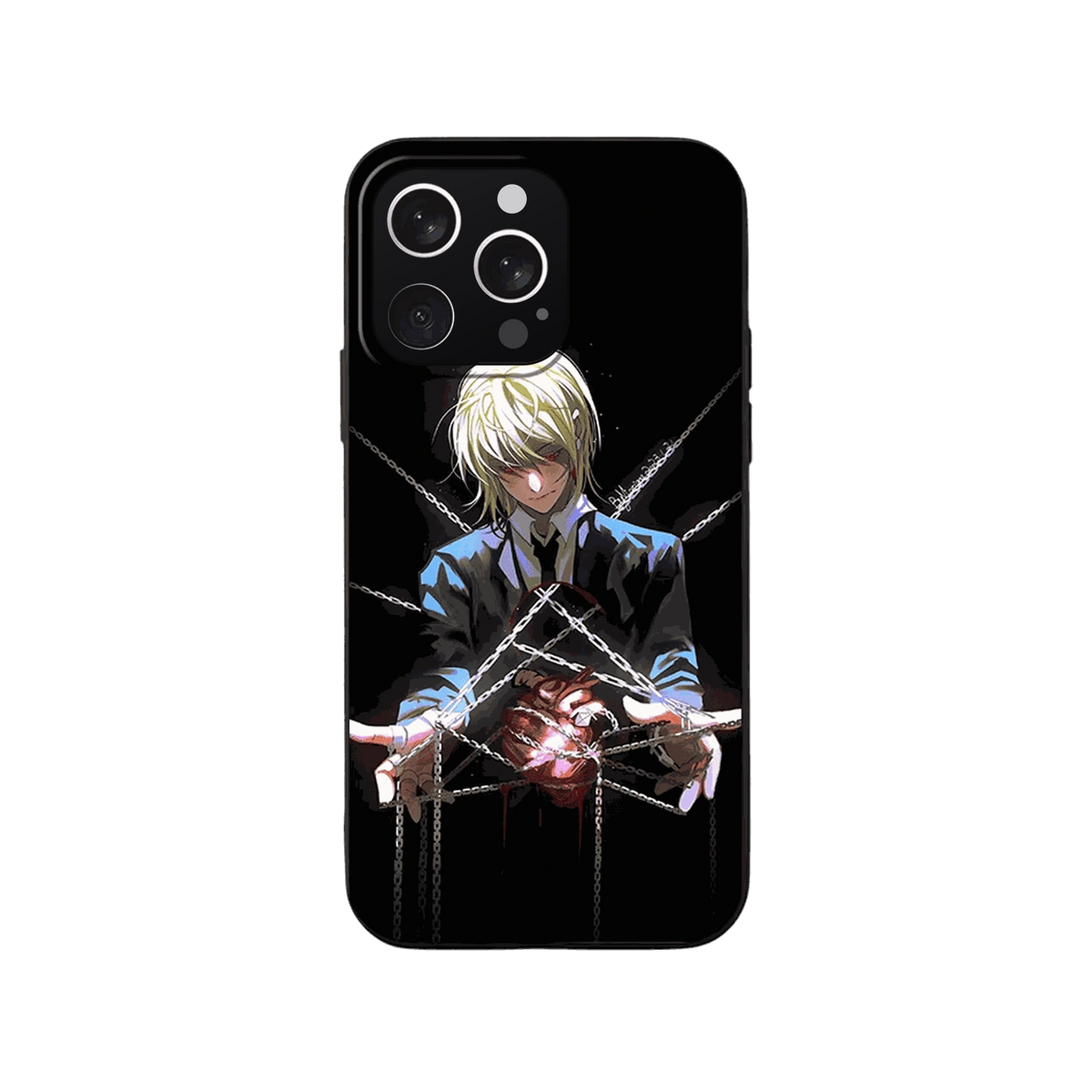 Coque iPhone Hunter x Hunter – Kurapika, le Serment, dominante noir