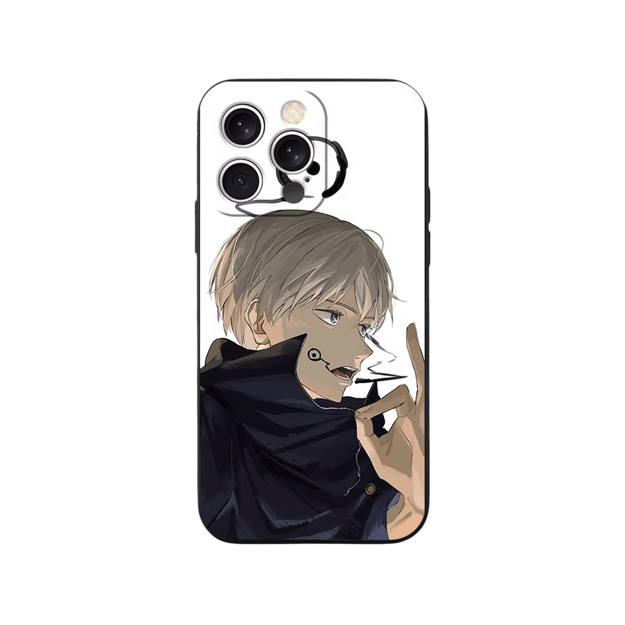 Coque iPhone Jujutsu Kaisen – Inumaki, Fond Blanc, dominante blanc