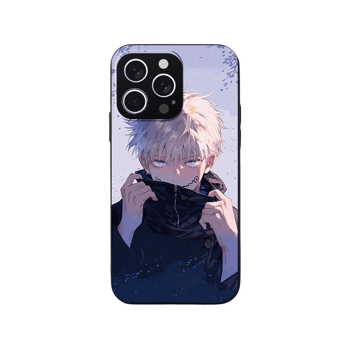 Coque iPhone Jujutsu Kaisen – Inumaki, le Col à Deux Mains, dominante bleu poudré