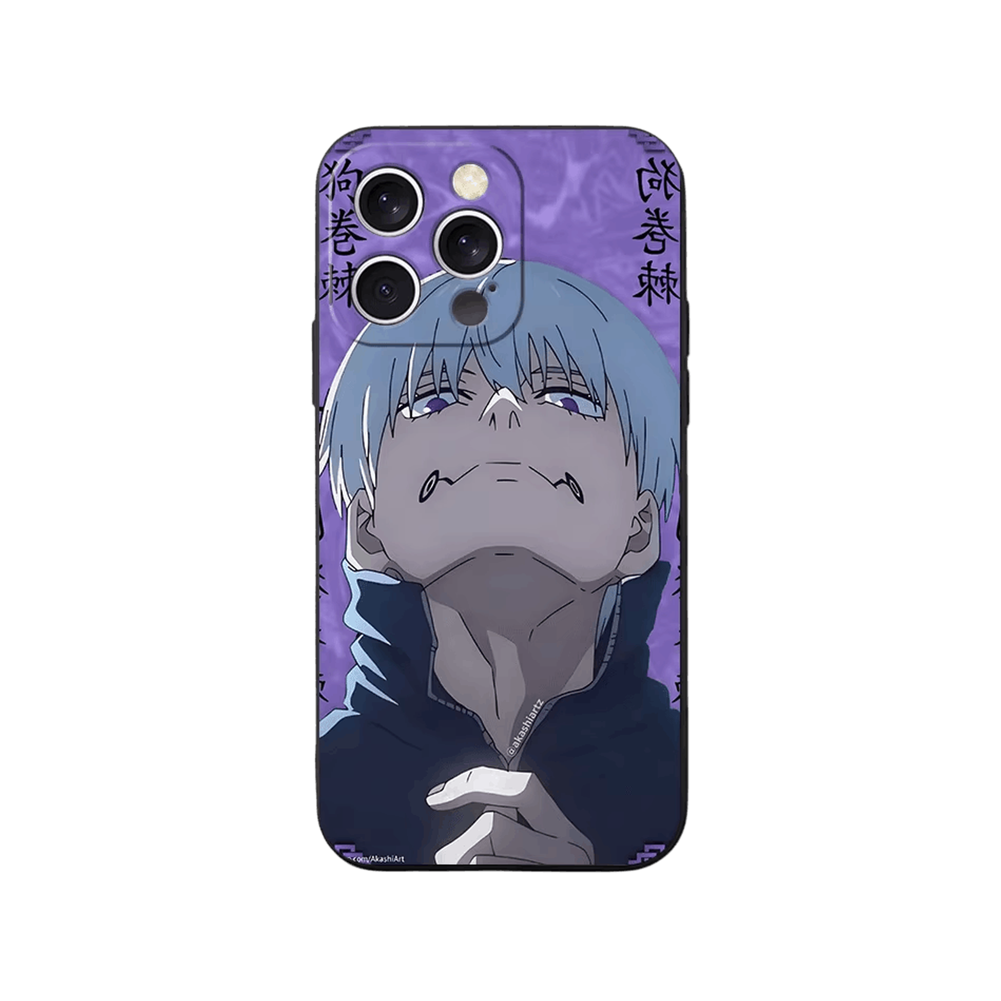 Coque iPhone Jujutsu Kaisen – Inumaki, Fond Violet, dominante violet