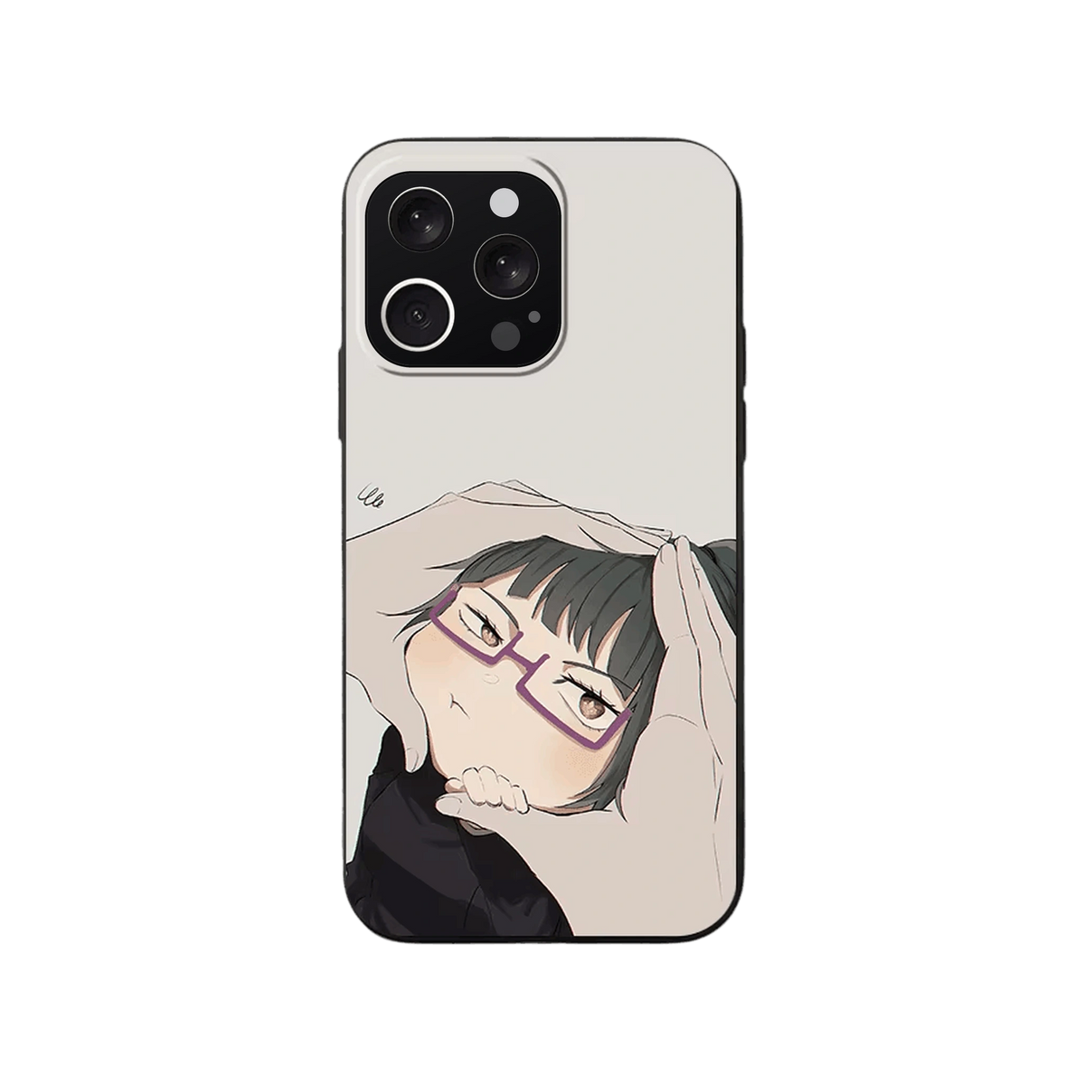 Coque iPhone Jujutsu Kaisen – Maki au Réveil, dominante blanc cassé