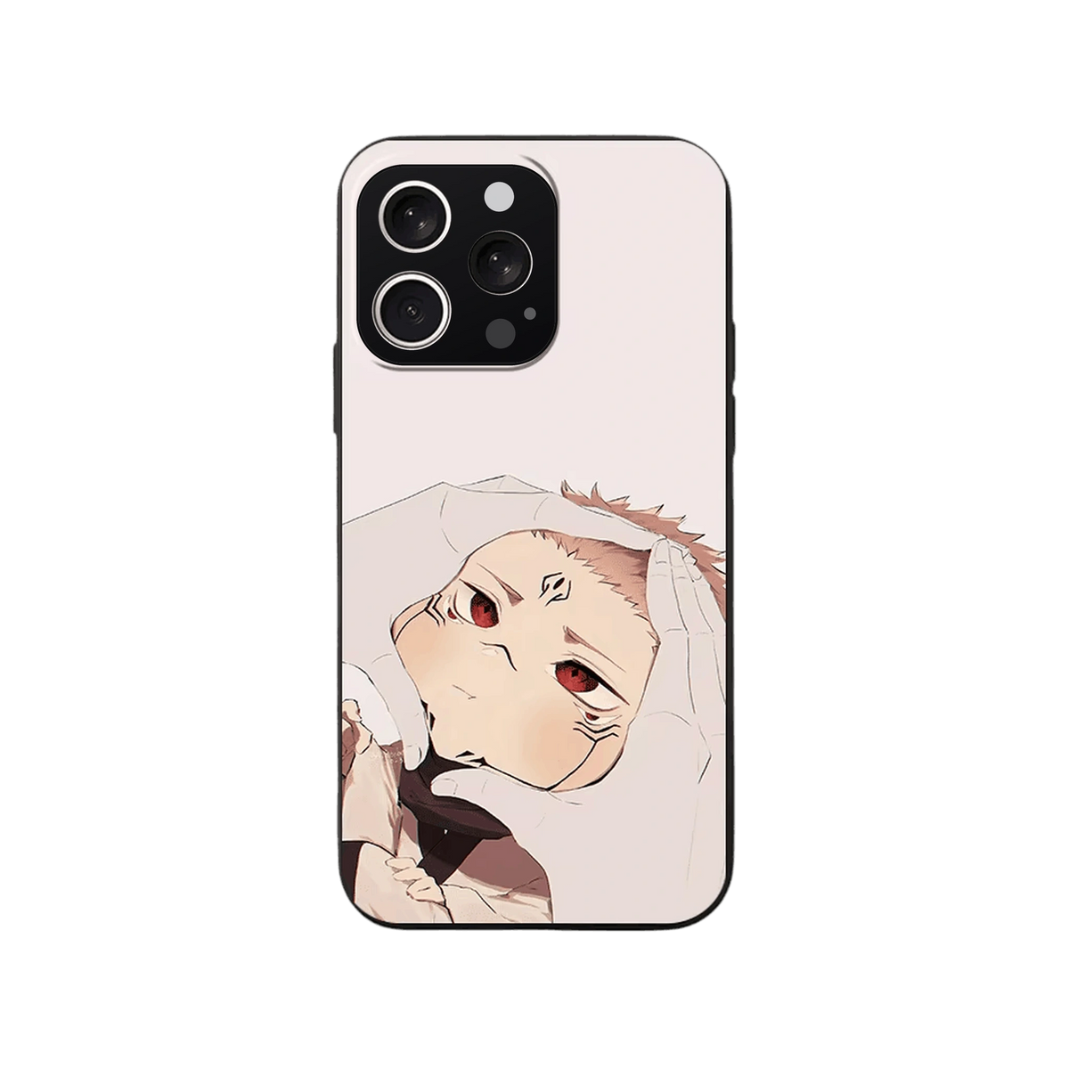 Coque iPhone Jujutsu Kaisen – Sukuna au Réveil, dominante rose pâle