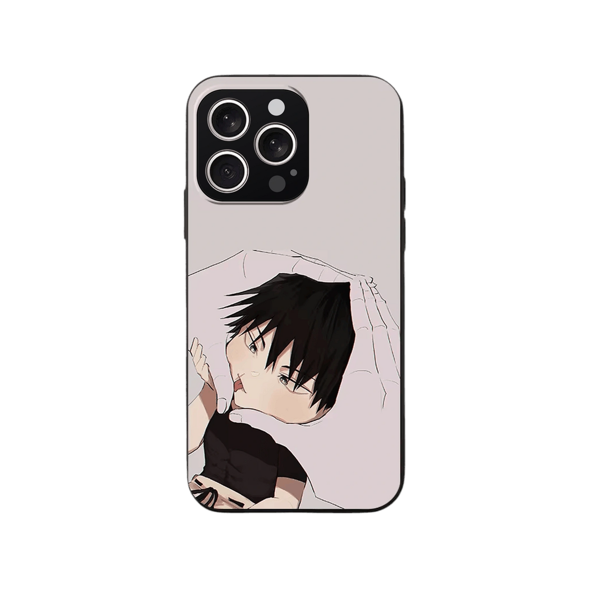 Coque iPhone Jujutsu Kaisen – Toji au Réveil, dominante beige rosé