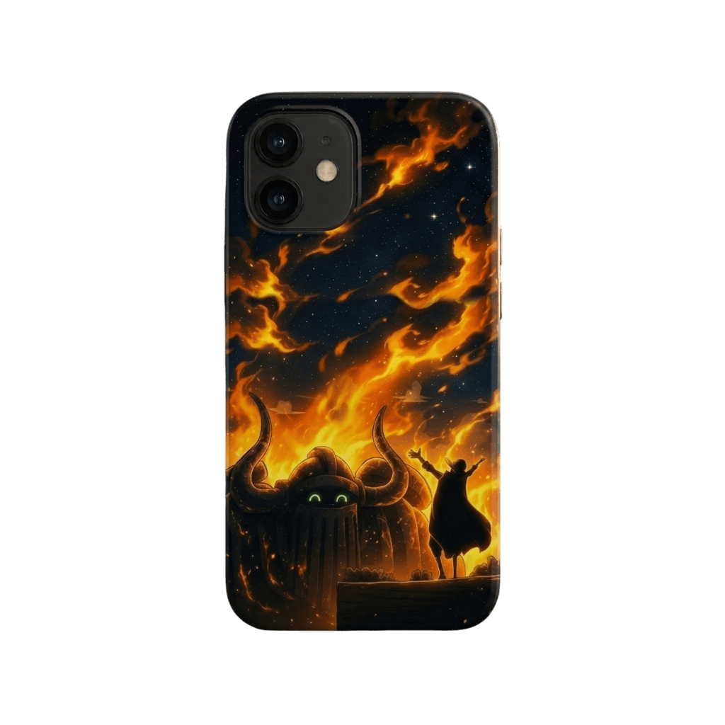 Coque iPhone One Piece Joy Boy et Emet le géant de fer silicone givré