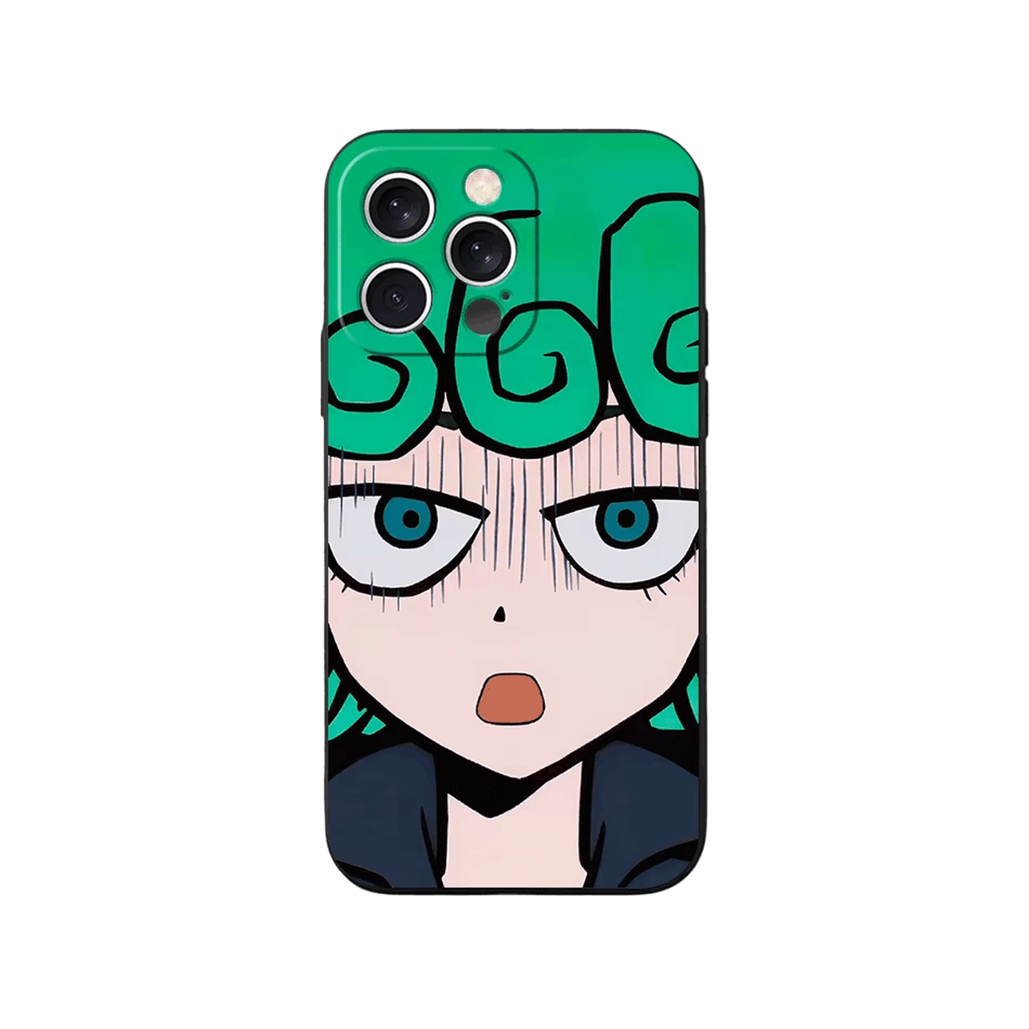 Coque iPhone One Punch Man – Tatsumaki, Aplat Vert, dominante vert