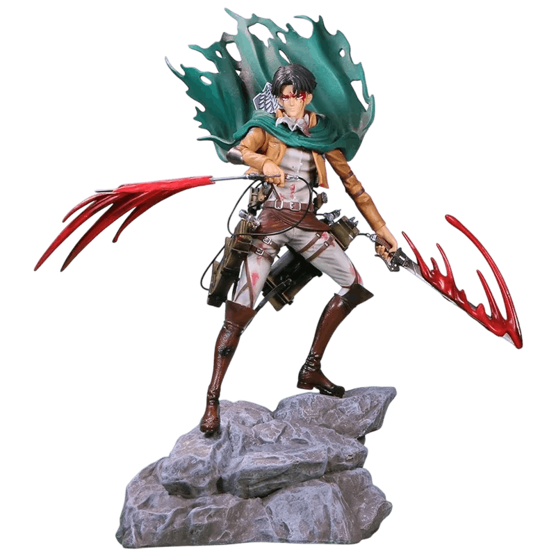 Figurine Livai Levi Ackerman combat cape Attaque des Titans - face