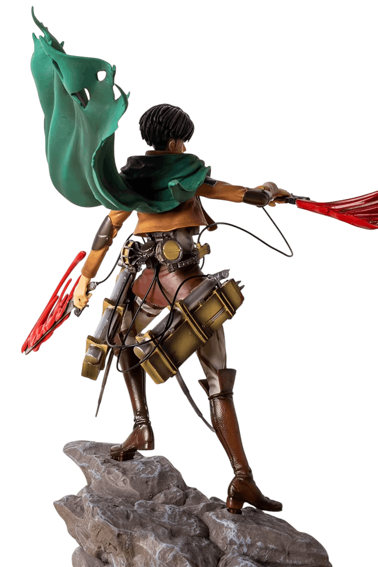 Figurine Livai Levi Ackerman combat cape Attaque des Titans - profil