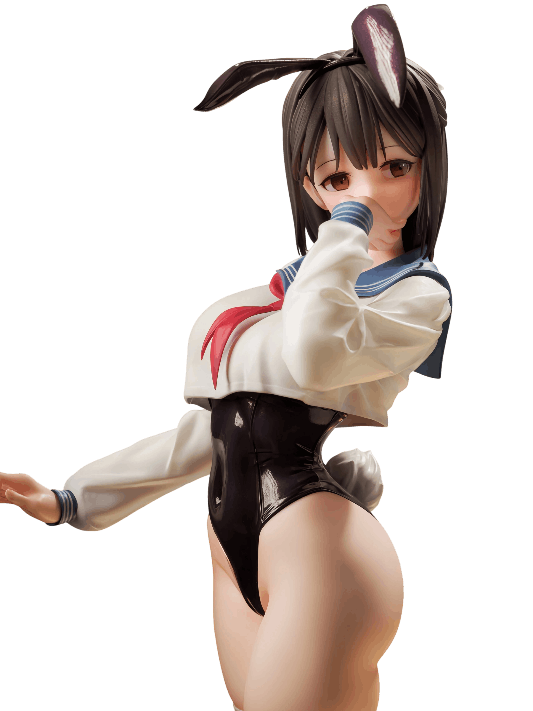 Figurine bishoujo en uniforme marin - buste et oreilles de lapin