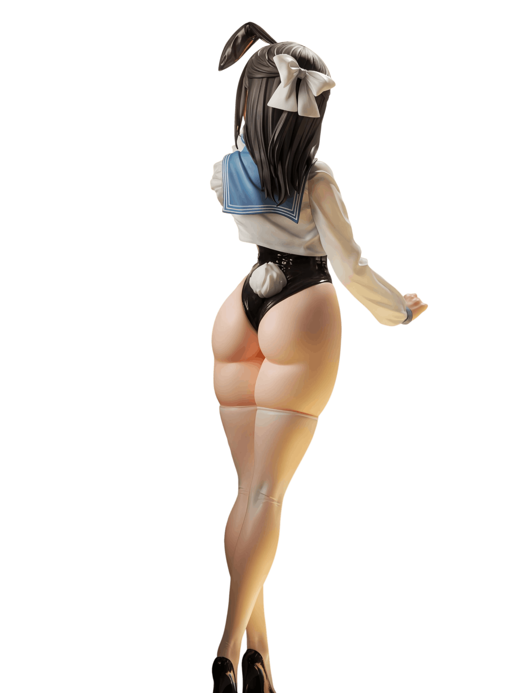 Figurine bishoujo en uniforme marin - vue de dos