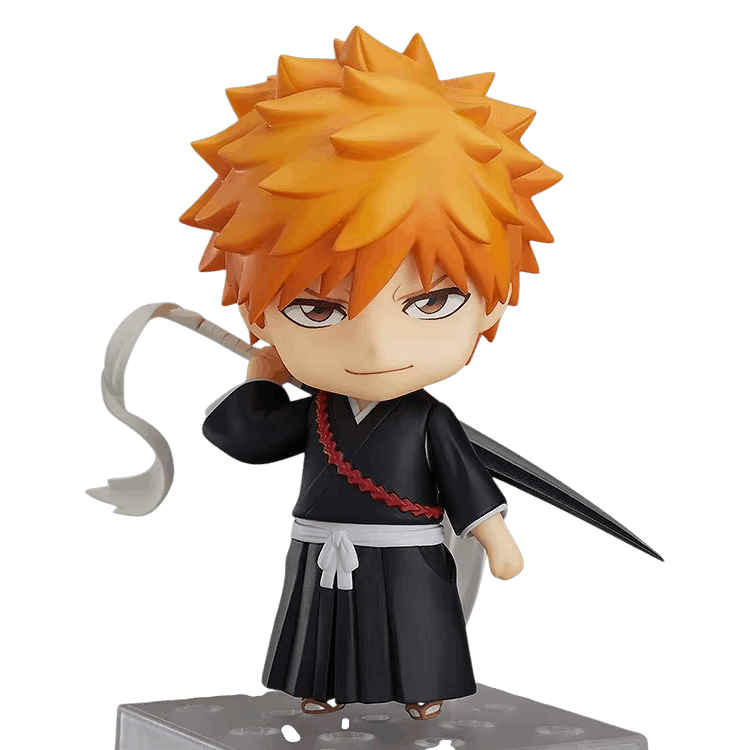 Figurine chibi Ichigo Kurosaki Bleach, Zangetsu sur l'épaule - trois quarts