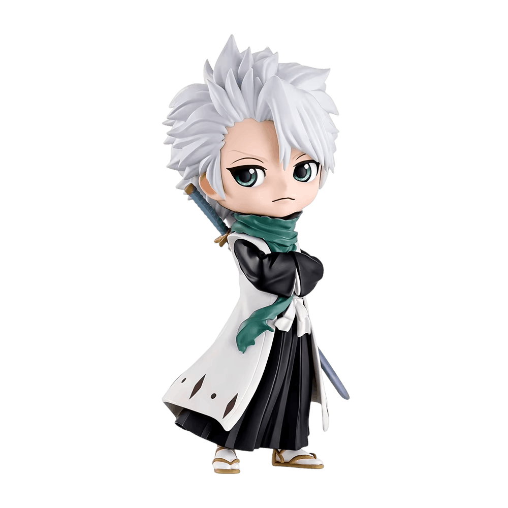 Figurine Bleach Toshiro Hitsugaya avec son haori blanc et Hyorinmaru - face