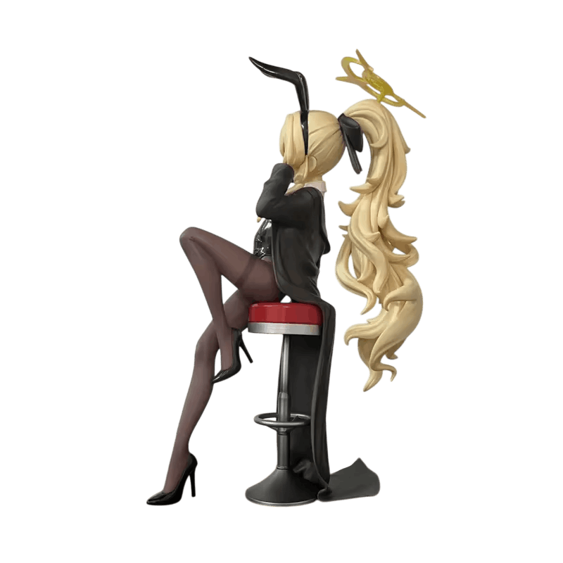 Figurine Ichinose Asuna bunny girl Blue Archive - profil sur son tabouret