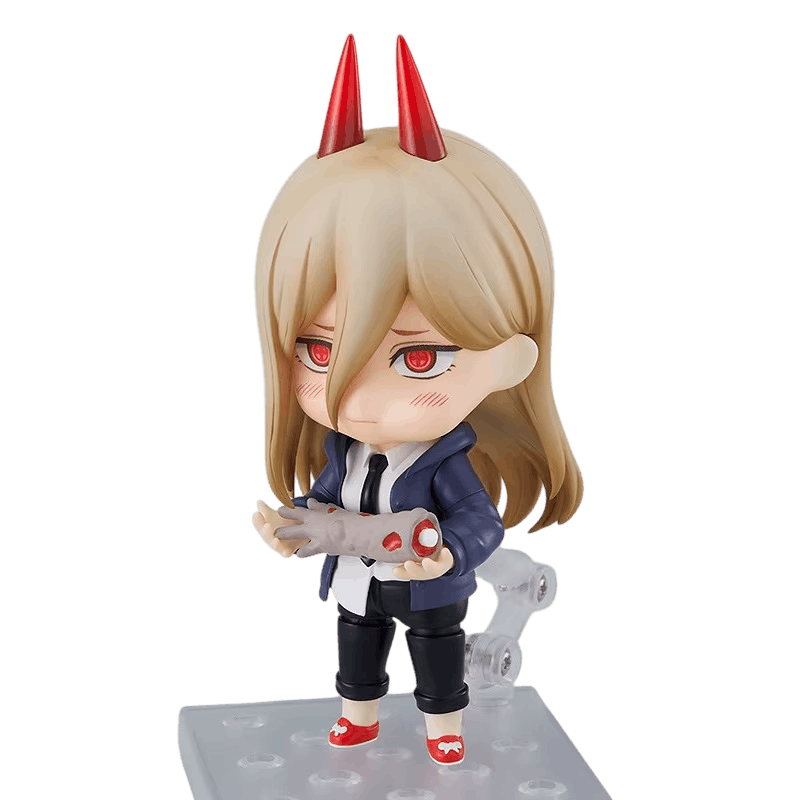 Figurine chibi Power et son chat Meowy Chainsaw Man - face