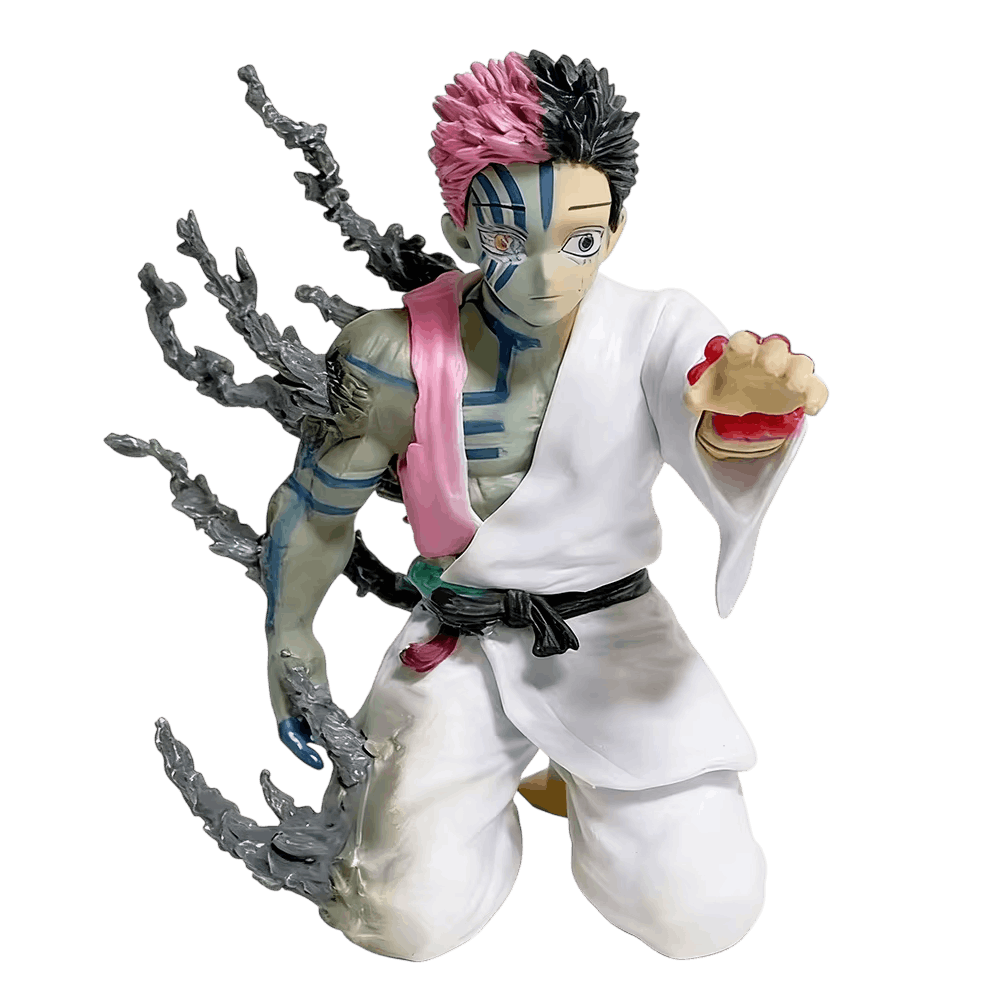 Figurine Demon Slayer Akaza Hakuji double visage 14 cm