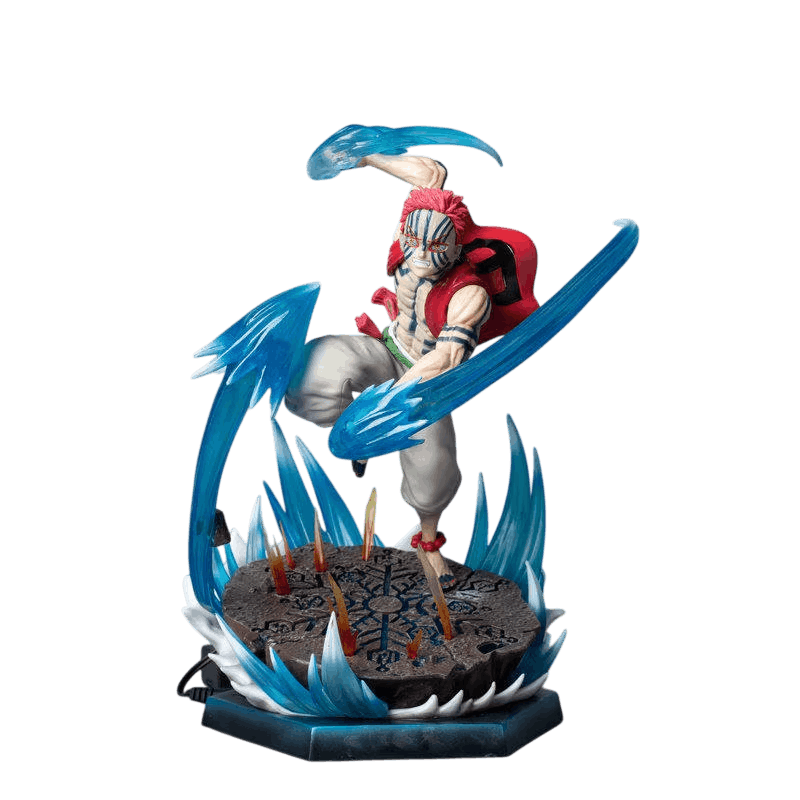 Figurine Akaza technique de destruction Demon Slayer - face