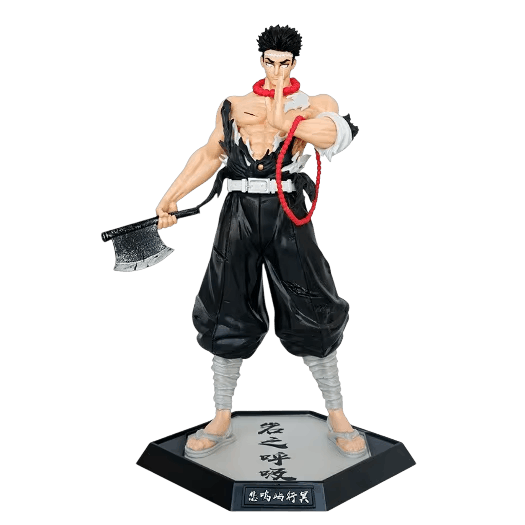 Figurine Gyomei Himejima hache et corde rouge main en prière - Demon Slayer