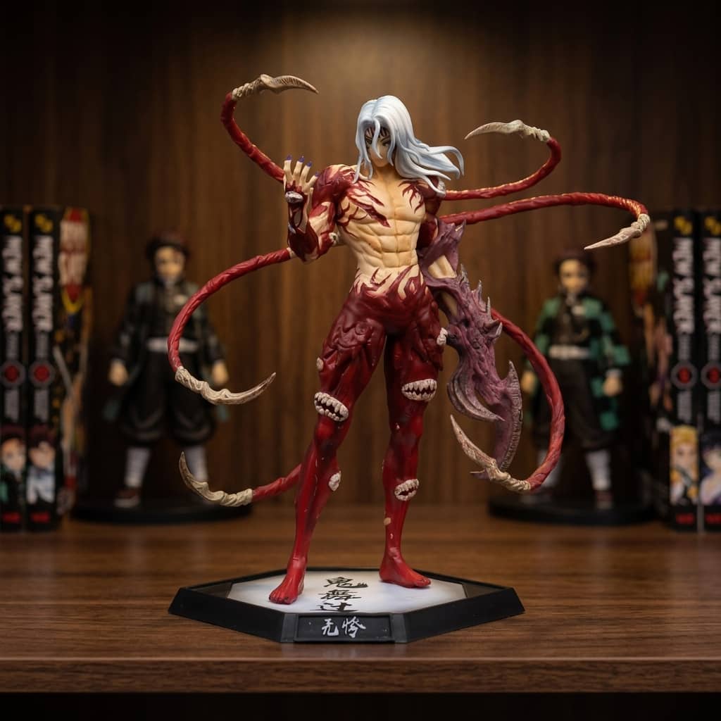 Figurine Muzan Kibutsuji forme démoniaque Demon Slayer - exposee sur une etagere (decor non inclus)