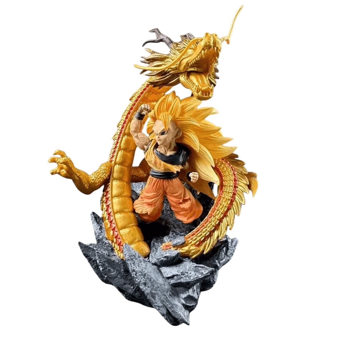 Figurine Goku Super Saiyan 3 dragon dore Dragon Ball - profil