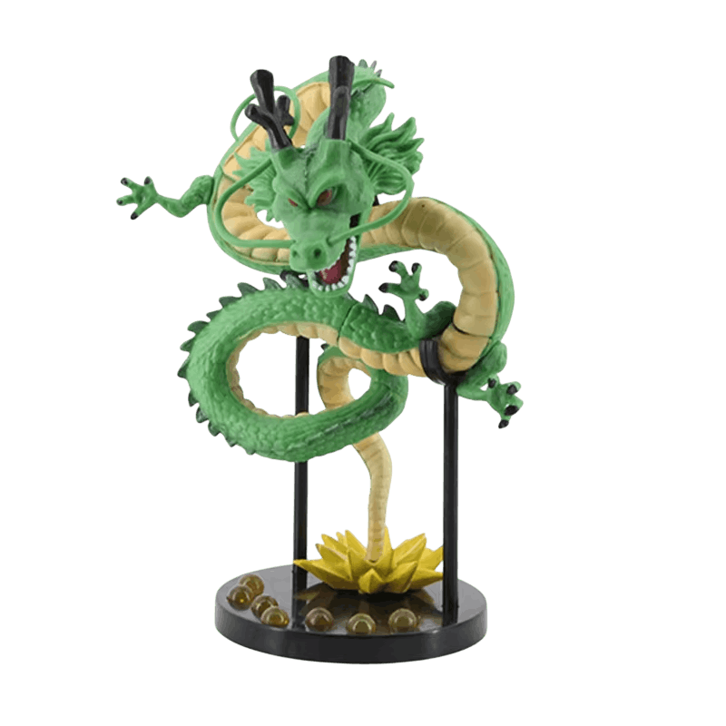 Figurine Shenron dragon sacré enroulé au-dessus des sept Dragon Balls - Dragon Ball