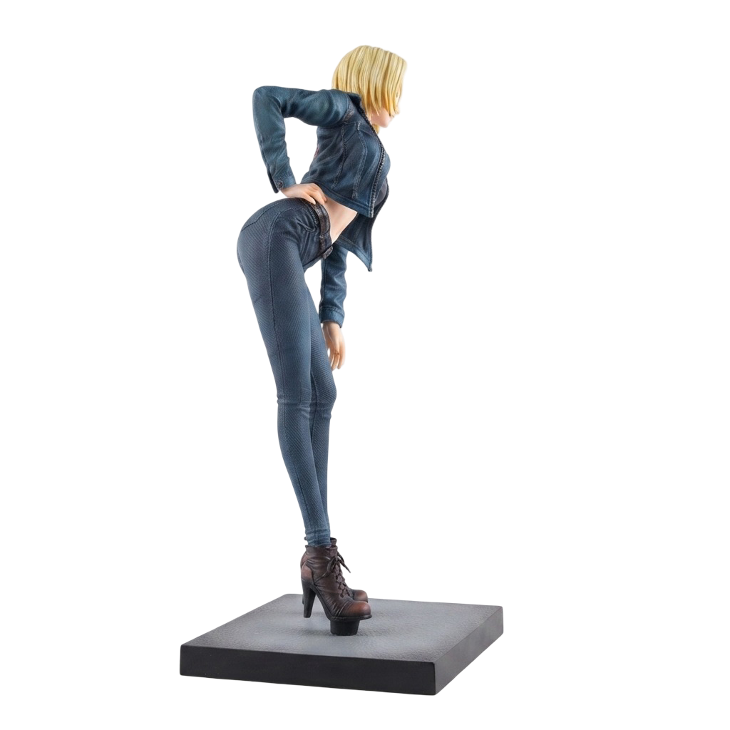 Figurine C-18 vue de profil carré blond - Dragon Ball Z